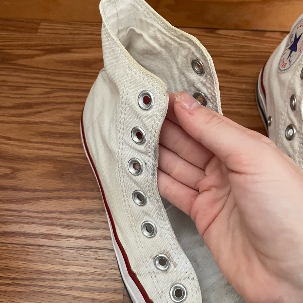 White High-Top Converse - Picture 5 of 9